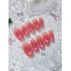 Cat Eye Middle Oval Shape Press On Nails, Pink Blush