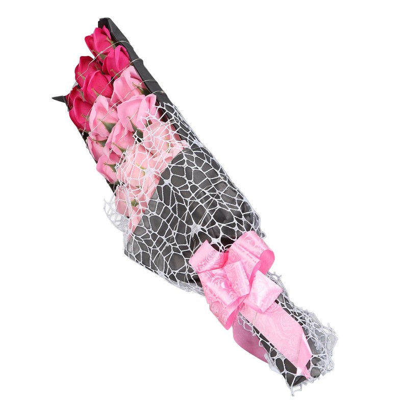 LED Artificial Rose Flowers Fake Roses Bouquet Light Up Forever