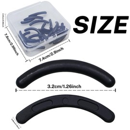 24 Pieces Eyelash Curler Refills, 3.2 cm Soft Silicon Lash Curler Replacement for Universal with Storage Case