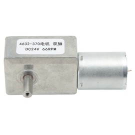 DC24V Double Shaft Worm Gear Motor 4632‑370 High Accuracy Speed Reduction Motor for Door Opener 66RPM