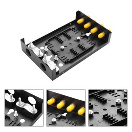PNGKNYOCN 4 Ports Fiber Optical Terminal Junction Box,ST Wall Mount Fiber Optic Junction Iron Box with 4 ST Connectors for Small Control Boxes