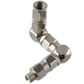 napkery 1/4 Z-Type Rotary Joint Paint Sprayer Pump Accessory 1/4"(M) x 1/4"(F) Z-Swivel Stainless Steel 360 ° Universal Rotation Connector
