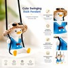 Swinging Duck Car Ornament for Rearview Mirror – Cute Resin