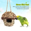 Handwoven Straw Bird Nest Cage House Hatching Breeding Cave in