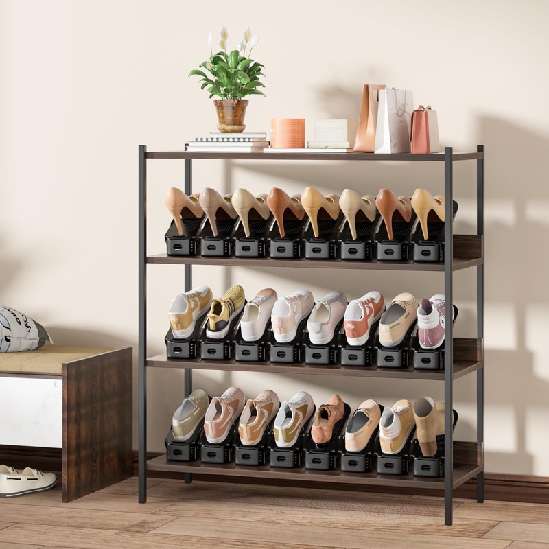 Neprock Shoe Slots Organizer,Shoe Storage Organizer Shoe Rack for Closet