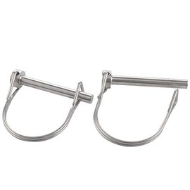 2 Pack Safety Coupler Pin 1/4" x 1.97"(6.3mm x 50mm), Full Marine Grade 316 Stainless Steel Heavy Duty Shaft Locking Pin