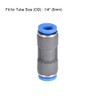 sourcing map Straight Push Connectors 6mm Quick Release Pneumatic Connector