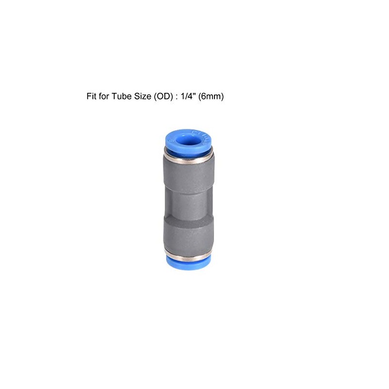 sourcing map Straight Push Connectors 6mm Quick Release Pneumatic Connector