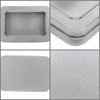 Kurtzy 10 Pack Silver Metal Storage Tin Box with Lid