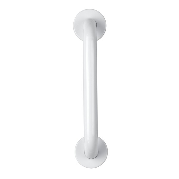 Croydex 300 mm Safety Support Rail Stainless Steel White Grab Bar for Bathroom