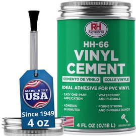 HH-66 Vinyl Cement, 4 oz. can - Vinyl Adhesive, Cement Glue, Repair Glue, Inflatables, Pool Liner, Tarps, Tents, Awnings, Mats, Covers, Waterproof, High Strength, Long Lasting, RH Adhesives