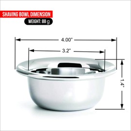 Jag Shaving Heavy Duty Stainless Steel Shaving Soap Dish Perfect for Wet and Clean Shave