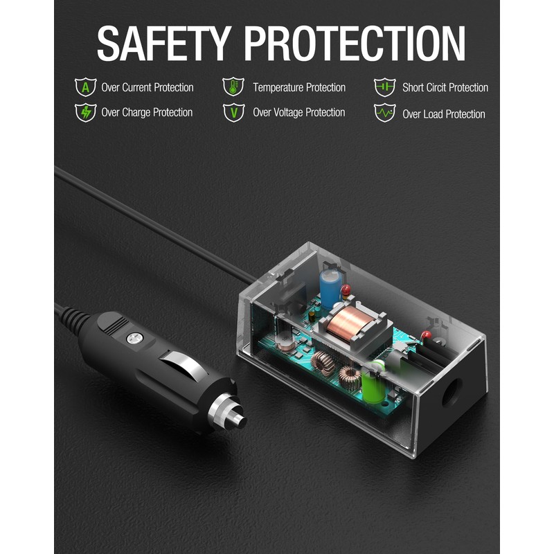 ALIENSX 36V Car Power Adapter for Starlink Mini, 12V/24V to