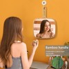 YEAKE Hand Mirror,Extra Large Natural Bamboo Handheld Mirror with Handle,