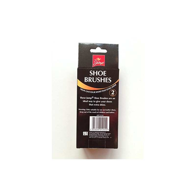 JUMP Shoe Polishing Brushes, Wood, Brown, M