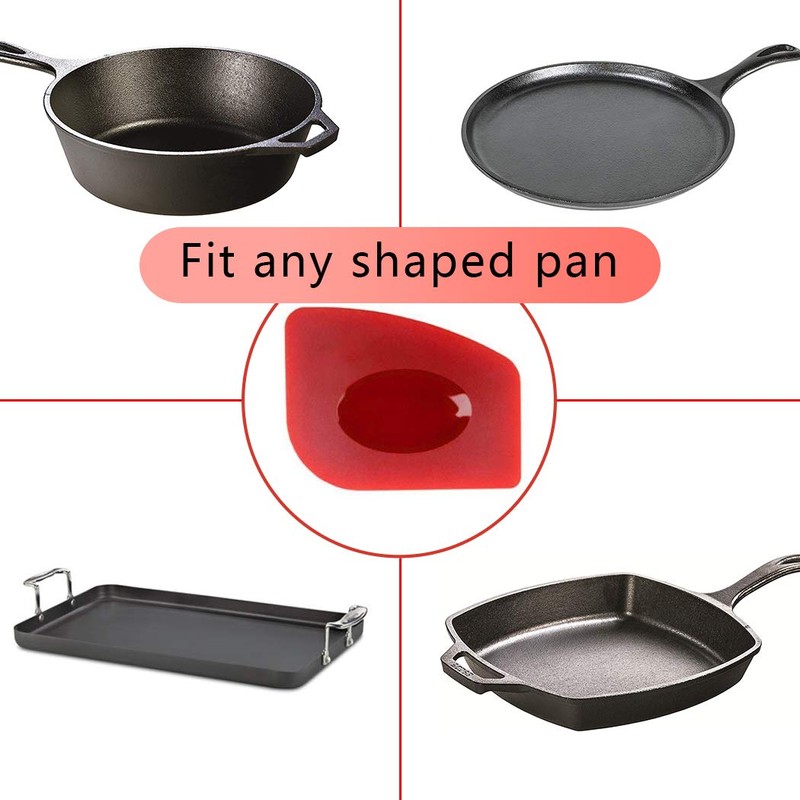 Cast Iron Cleaner kit, Wood Scrub Cleaning Brush, Stainless Steel