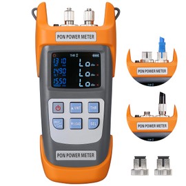 PON Optical Power Orange A-330U SCUPC Interface Optical Fiber Power Meter Network Online Detection Tester with SCUPC/FCUPC Adapter 1310 1490 1550nm (SCUPC FCUPC Interface)