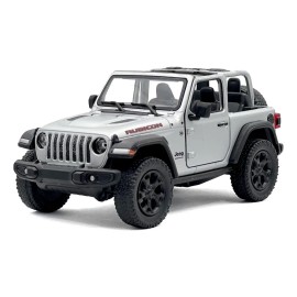 Auto Escala 1:34 Jeep Wrangler Rubicon 2018 Metal Kinsmart Color Gris