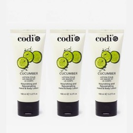 CodiNCodi Hand & Body Lotion – 100 ml (3.38 Fl Oz) Pack of 3 – Moisturizer with Natural Extracts – Hydrating, Non-Greasy Formula for All Skin Types (3.38 Fl Oz (Pack of 3), Cucumber)