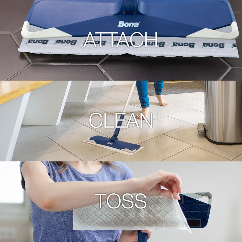Bona Multi-Surface Floor Disposable Wet Cleaning Pads - 12-Pack -