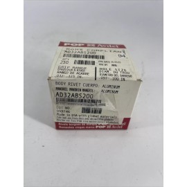 Avdel Pop Avdel AD32ABS200 Aluminum Blind Rivet 250 Count .097-.100"