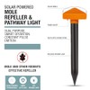 Brookstone Solar-Powered Mole Repeller & Pathway Light – Dual-Purpose Sonic