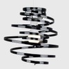 MiniSun Contemporary Gloss Black Metal Double Ribbon Spiral Swirl Ceiling