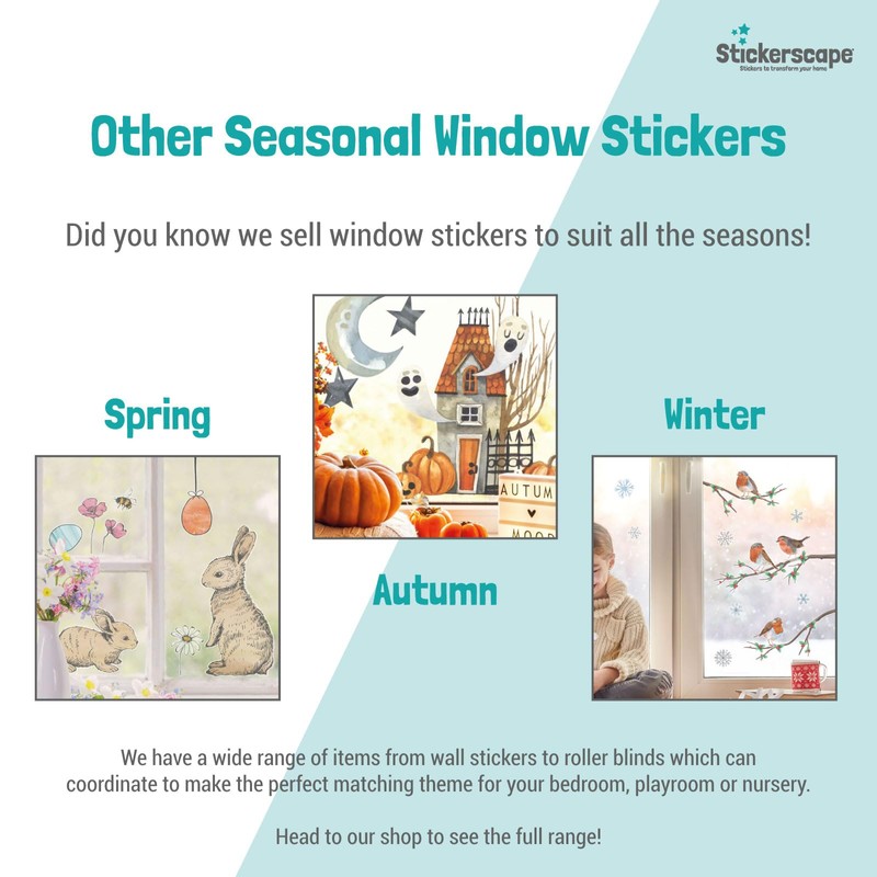 Stickerscape Easter Window Stickers (Easter Story) | Easter Window Decal,
