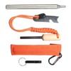 Hiking Tools Kit, 5 Survival Kits, Multifunctional, Keychain Carabiner, Fire