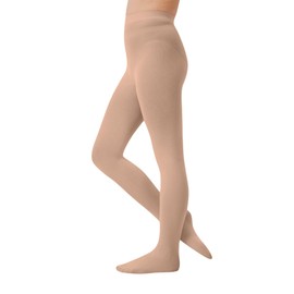CozyWow Girls' Semi Opaque Ballet Tights Microfibre Dance Tights with Foot Natural Colour 6-8 Years