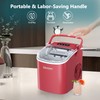 EUHOMY Countertop Ice Maker Machine with Handle, 26lbs Per Day,