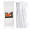 Oksdown 100 Pack White Cable Ties 250mm×3.6mm Strong Nylon Plastic