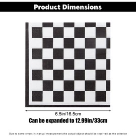 Ysqool 20 Pack Black and White Checkered Flag Napkins, Race Car Birthday Party Decorations, Disposable Racing Car Theme Party Paper Dinner Lunch Napkins for Kids Boys Men Baby Shower Party Supplies