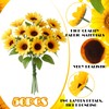 50pcs Artificial Sunflower Heads with Stems, 2.76 in Fake Sunflower