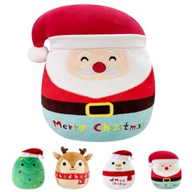 20cm Christmas Plushies Plush Santa Toy for Kids,Cute Xmas Santa Claus Squishy Christmas Plush Pillow Toy Soft Toy 8" Stuffed Animal Santa Plushies Toys for Girls Boys Gift Christmas Cuddly Toy