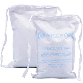 Wisesorb 3 Packs 80 Units Clay Sewn Cloth Desiccant Provides Moisture and Corrosion Protection by Dry-Packs - MIL-D-3464E Type 80 Units String Sewn Clay Desiccant Bag