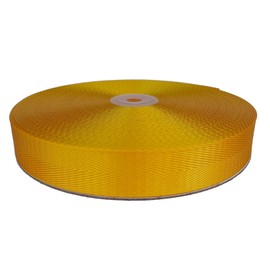 Nylon Webbing 1 Inch 20 Yards Heavyweight Flat Nylon Strap for Backpack,Handle,Luggage,Sling,Pet Leash or Collar,Crafts and DIY (7252017 Golden Yellow, 1 Inch-20 Yards)