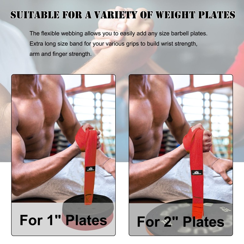 Arm Wrestling Training Loading Strap for Barbells, Arm Finger Wrist