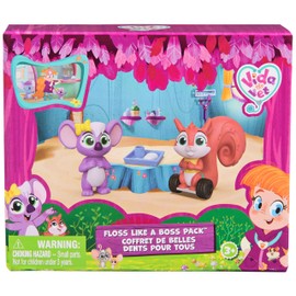 Vida the Vet, Floss Like a Boss Pack with Fergie & Pippen Toy Figures & Dental Tray Accessory, Kids Toys for Girls & Boys Ages 3 and up