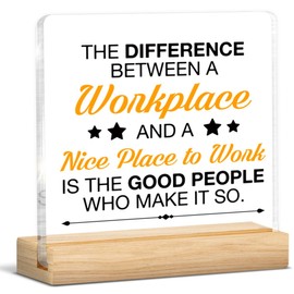 Retirement Going Away Gifts for Women Men, Farewell Goodbye Leaving Gifts for Coworkers Employee, New Job Gift Thank You Appreciation Gift for Boss Leader Acrylic Sign Office Desk Decor