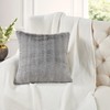 BYTIDE Shaggy Stripe Faux Fur Decorative Throw Pillow Cover with