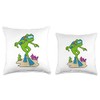 Frog Diver Swimming goggles Throw Pillow