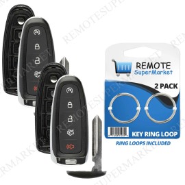 RemoteSuperMarket 2 Replacement for 2013-2016 Ford Flex Taurus Remote Key Fob Shell Case + Insert
