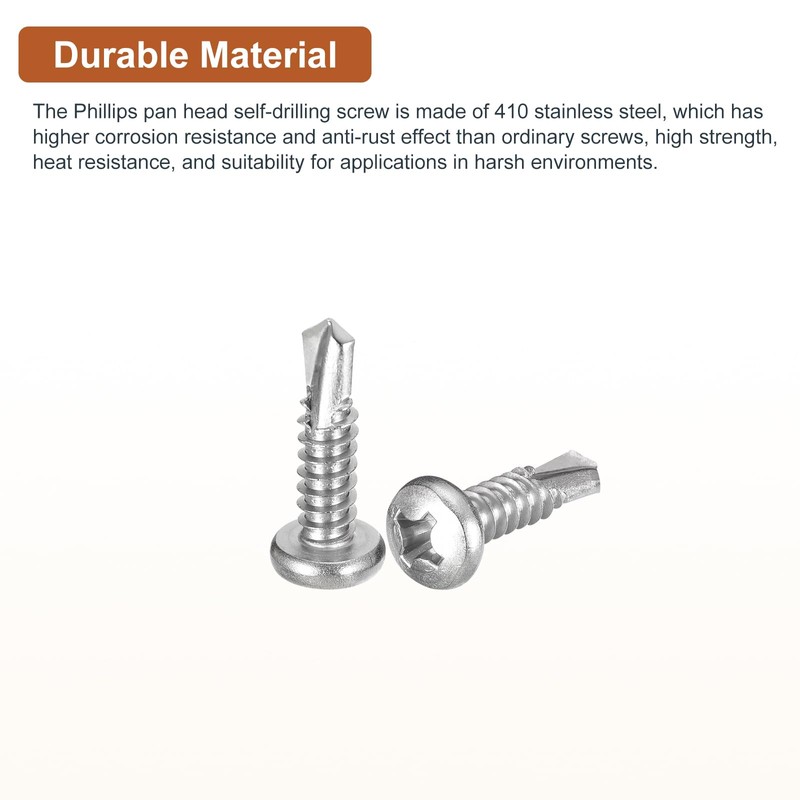 DTGN #14x1" Pan Head Self Drilling Screws - 50Pack -