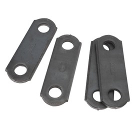 Trailer Axle Shackles, Trailer Leaf Spring Shackle Straps, Heavy Duty Steel, 4x1.25in, 2 5/8in Hole Center, 9/16in Hole, 4 Pcs, with Double Eye Springs, for Trailer Suspension