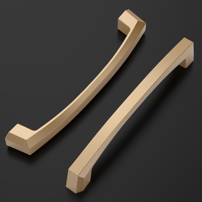 Amerdeco 10 Pack Champagne Bronze Cabinet Pulls 5 Inch(128MM) Hole