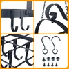 TICKCACY 33" Pots and Pans Hanging Rack, Heavy-duty Metal Pan