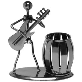 Cisixin Desktop Accessories Multi-Purpose Metal Guitar Pencil Holder