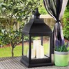 Sunjoy Femm Classic 20" Outdoor Battery Powered Lantern, Black