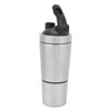 Protein Shaker Bottle with Scale Portable Stainless Steel Double Section